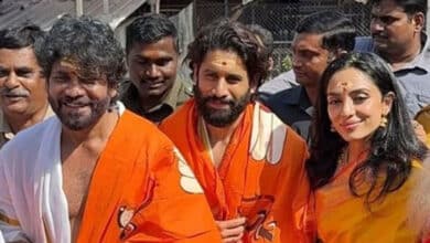 Naga Chaitanya, Sobhita Dhulipala visit temple in Andhra Pradesh with Nagarjuna