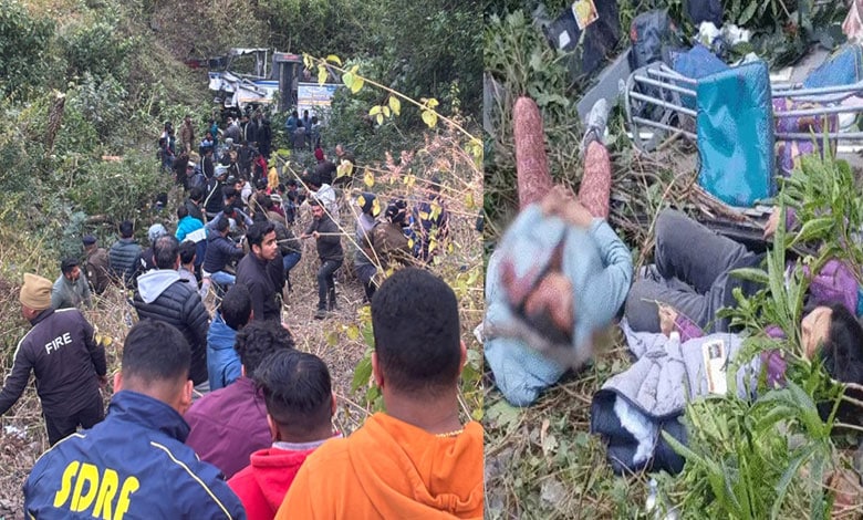 Three dead, several injured as bus falls into gorge in Nainital, rescue operations underway