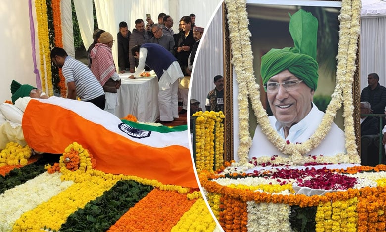 Former Haryana CM O P Chautala's body kept at family's Teja Khera farmhouse, last rites in afternoon