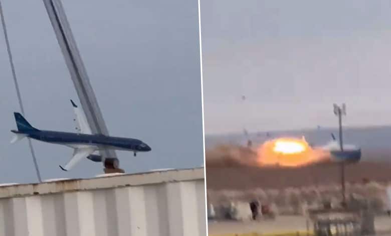 PLANE CRASH 1 42 Feared Dead in Azerbaijan Airlines Plane Crash in Kazakhstan: Video (Lead)