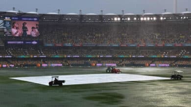 3rd Test: Early lunch taken due to searing rain after Australia reach 28/0 in 13.2 overs