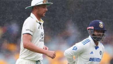 3rd Test: Australia pacers dominate India on frustrating rainy day