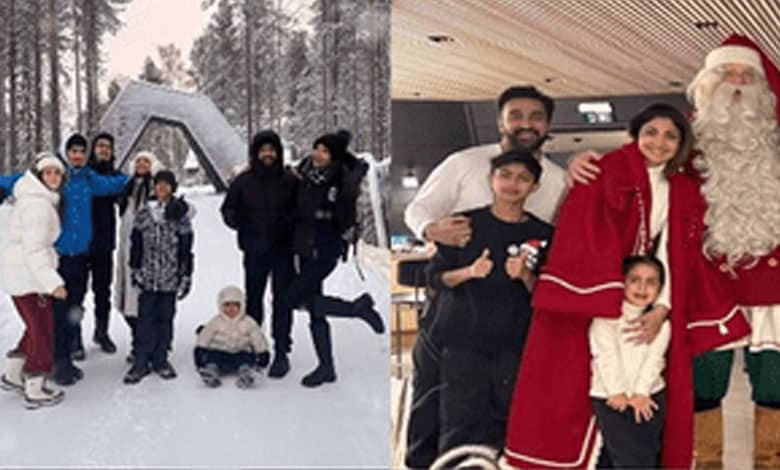 Shilpa Shetty, Raj Kundra celebrate Christmas with Punjabi spirit