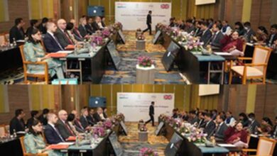 Senior officials from India and the UK during the third India-UK Financial Markets Dialogue in GIFT City, Gujarat.