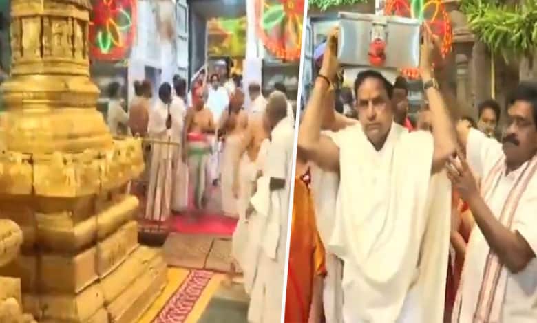 Traditional Saree from Tirumala temple offered to Goddess Padmavathi