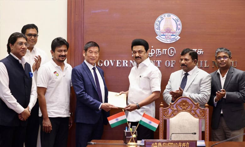 TN CM lays foundation stone for Rs 1,500 cr Taiwanese footwear production unit in Panapakkam