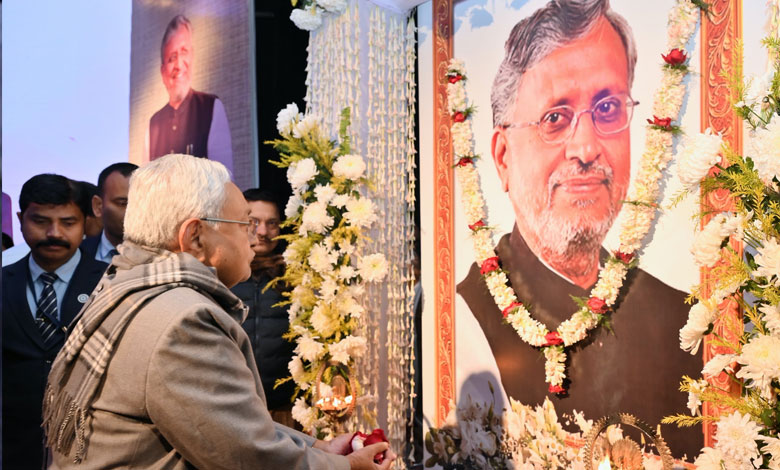 CM Nitish Kumar Pays Tribute to Sushil Modi on Birth Anniversary