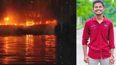 Search for Hyderabad youth missing after fire on boats in Hussain Sagar Lake