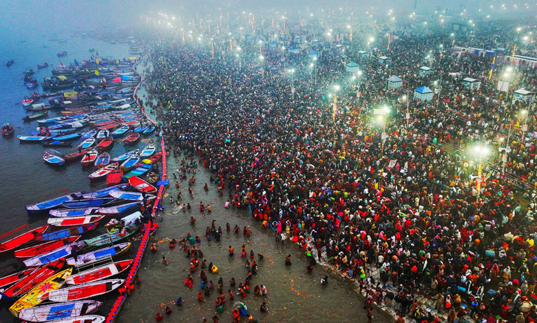 2 47 Maha Kumbh: Global Pilgrims Turn Sangam into a Confluence of Faith and Humanity