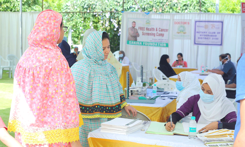 Rotary Club of Hyderabad and Sakina Foundation Host Free Mega Health and Cancer Screening Camp in Historic Old City