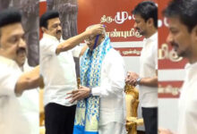 M.K. Stalin Presents Prestigious Perunthalaivar Kamarajar Award to K.V. Thangkabalu