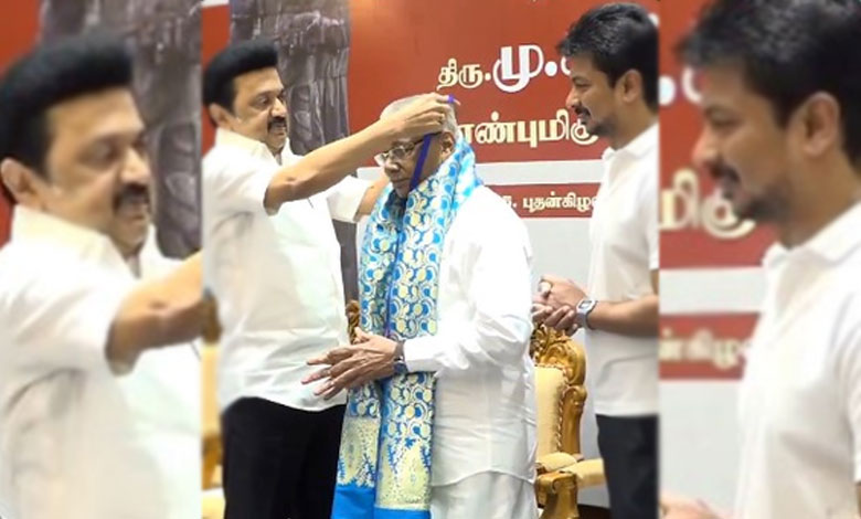 M.K. Stalin Presents Prestigious Perunthalaivar Kamarajar Award to K.V. Thangkabalu