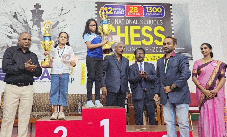 Samhita Pungavanam Wins Gold Medal in U11 Girls Category at 13th National Schools Chess Championship 2025