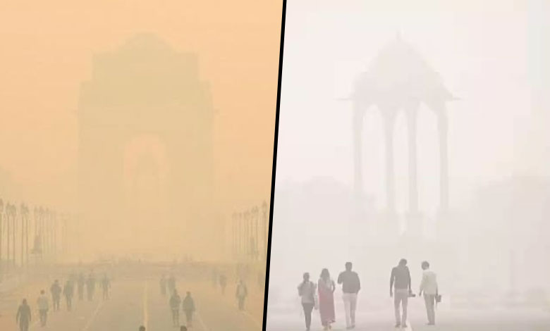 DELHI AIR POLLUTION 1 Weather Update: Dense Fog Grips Delhi-NCR; Temperature Drops to 1, IMD Predicts Light Rain