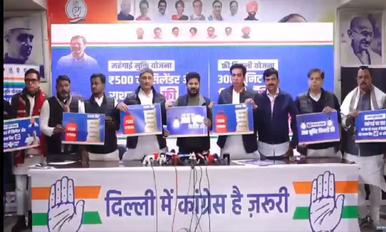 DELHI1 1 Delhi Congress Announces Major Welfare Schemes Ahead of Assembly Elections