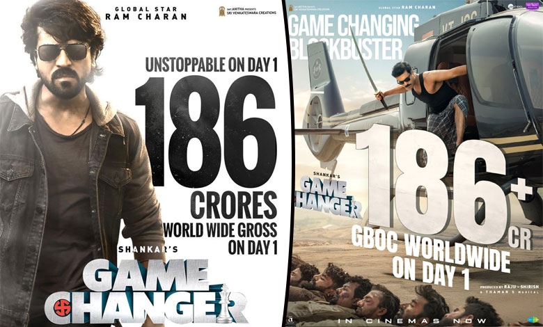 GAMECHANGER2 1 Ram Charan's 'Game Changer' Collects Rs 186 Crore Worldwide on Day One