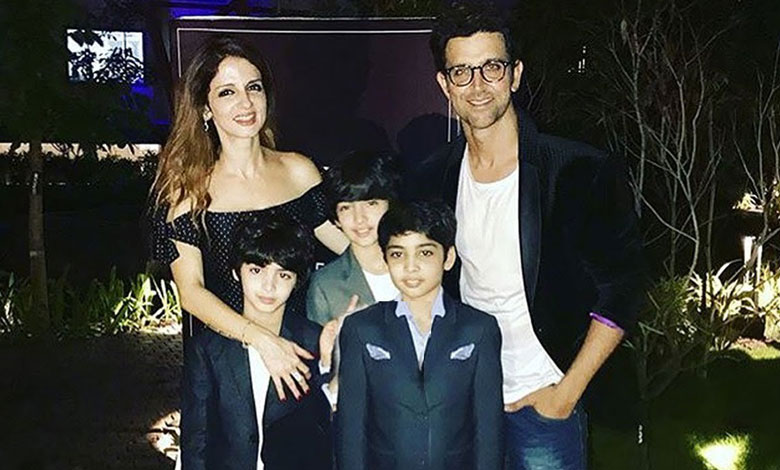 HRITHIK FAMILY Hrithik Roshan Celebrates 51st Birthday with Ex-Wife Sussanne Khan and Ladylove Saba Azaad