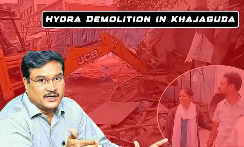 HYDRA 10 1 HYDRAA Clarifies Khajaguda Demolitions on X: Ensures Continued Protection of Water Bodies and Government Lands