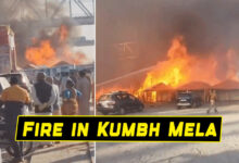 Maha Kumbh Mela: Cylinder Blast Sparks Massive Fire, engulfs 18 Tents, Causes Panic