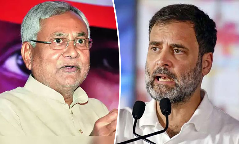 NITISHRAHUL 1 Rahul Gandhi Accuses Nitish Kumar Govt's Caste Survey of Deceiving Bihar’s People