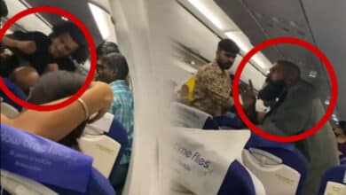 Watch Passengers Clash Mid-Flight on Chennai-bound Flight Amid Bomb Threat Panic