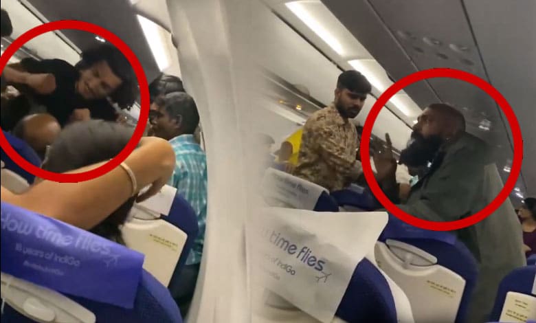 Watch Passengers Clash Mid-Flight on Chennai-bound Flight Amid Bomb Threat Panic