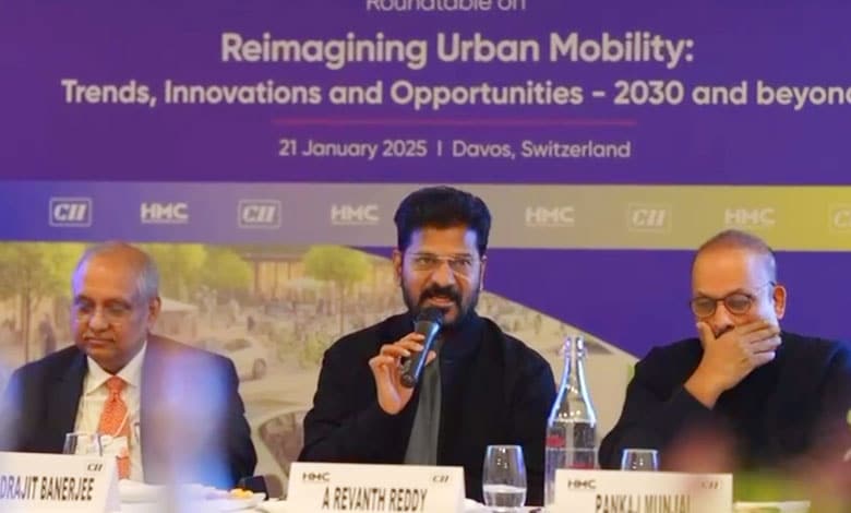 Telangana Chief Minister Revanth Reddy Highlights Urban Mobility Vision at WEF CII Conference