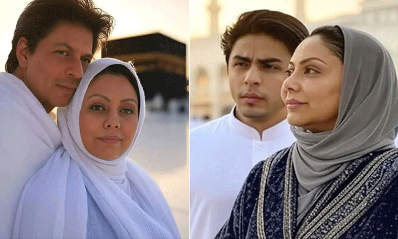 SRK AND WIFE 1 Did Shah Rukh Khan's Wife Gauri Khan Convert to Islam and Perform Umrah with the Family? What’s the Real Story?