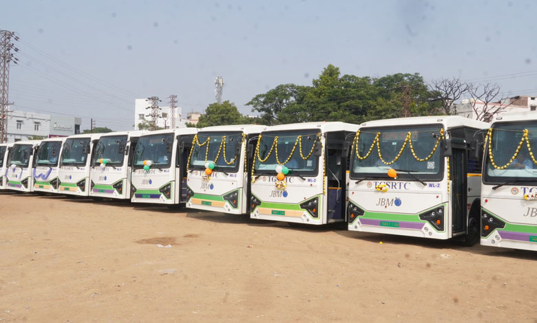 TGSRTC ELECTRIC BUSES 1 Telangana: 50 Electric Buses Launched by TGSRTC