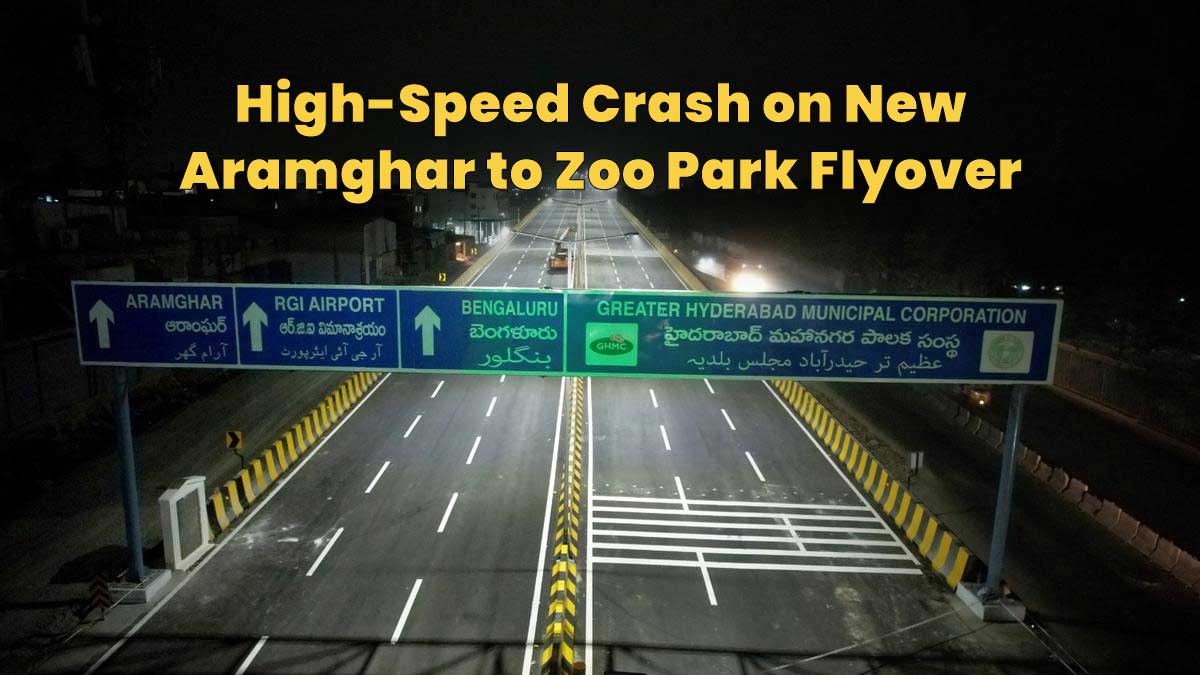 Three Boys Died in High Speed Crash on New Aramghar to Zoo Park Flyover 2 Hyderabad: Three Boys Died in High-Speed Crash on New Aramghar to Zoo Park Flyover