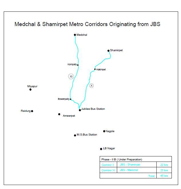 image 68 Hyderabad Metro to Establish 60-km Link Connecting Medchal, JBS, and Airport, here are the Details