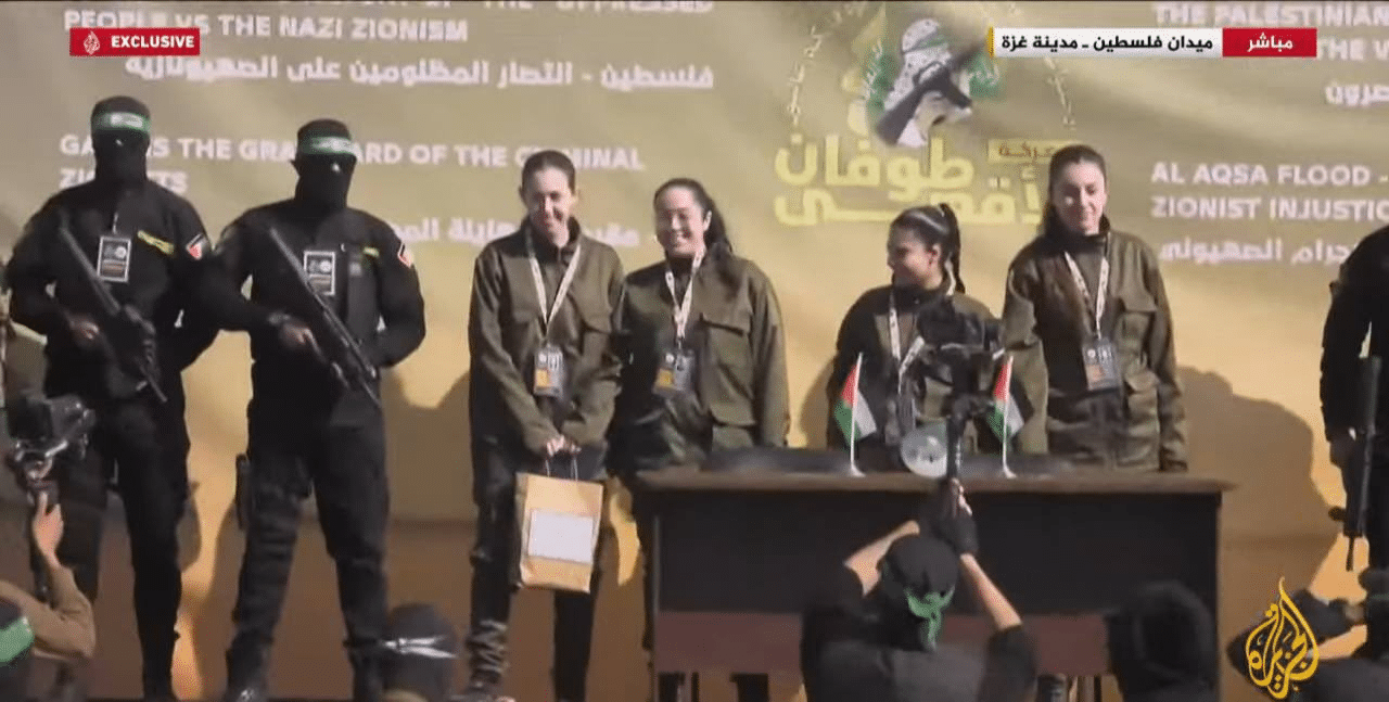 image 71 Hamas Releases Four Israeli Soldiers in Prisoner Exchange as Ceasefire Holds