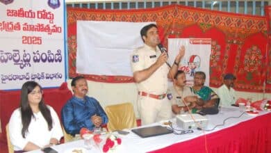 Hyderabad: Road Safety Campaign Launches with Helmet Distribution at Government High School