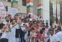 Hyderabad: Fierce Protests at Gandhi Bhavan Over Trump's Deportation Plan and the Government's Silence