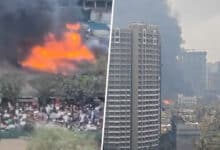 Mumbai’s Oshiwara Furniture Market Engulfed by Fire – Chaos Unfolds as Flames Ravage Property!