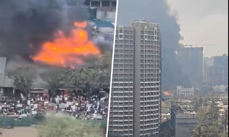 Mumbai’s Oshiwara Furniture Market Engulfed by Fire – Chaos Unfolds as Flames Ravage Property!