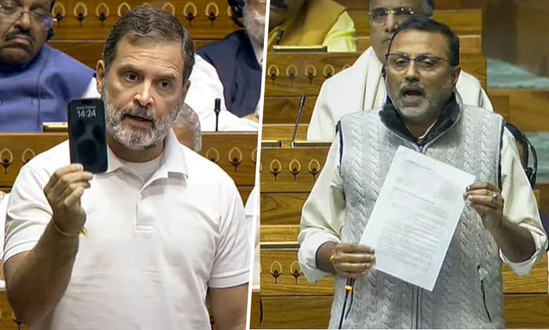 BJP MP Nishikant Dubey Targets Rahul Gandhi with Privilege Motion Over China Allegations