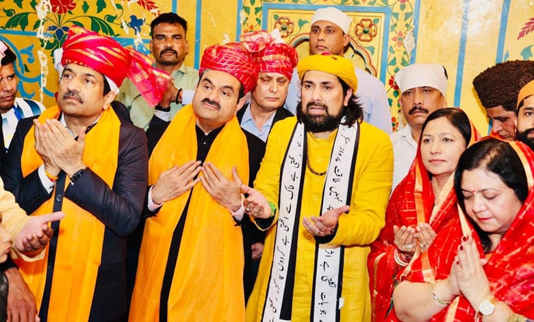 Watch: Indian Billionaire Gautam Adani Visits Ajmer Sharif Dargah with Wife, Offers Chadar