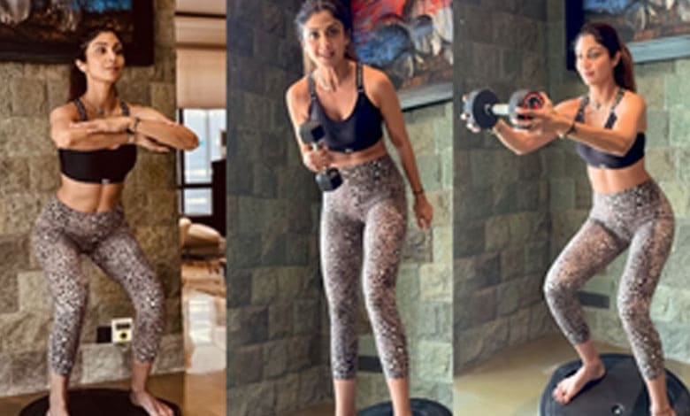 Shilpa Shetty Shares Motivational Bosu Ball Workout to Kickstart the Week