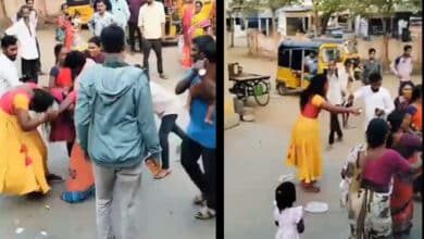 Shocking Incident at Bus Stand: Women Clash Over Bus Seats in Packed Bus