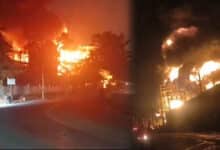 Telangana: Massive Fire Breaks Out at Chemical Company in Cherlapally Industrial Area: Video