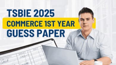 Telangana Intermediate 2025 Commerce 1st Year Guess Paper: Key Topics and Expected Questions