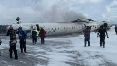 Delta Airlines Plane Flips on Landing in Toronto, injuring 19 Including Child