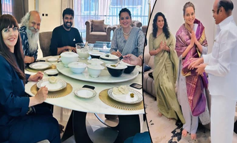 Kangana Ranaut Dines with Director Vijay in His New House