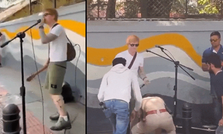 Ed Sheeran's Impromptu Bengaluru Street Performance Stopped by Police