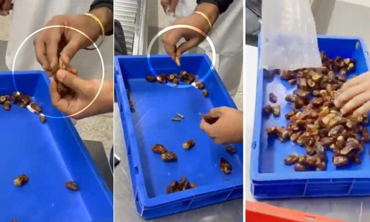 New Smuggling Tactic: Gold Hidden Inside Dates Caught by Customs Officials (Viral Video)