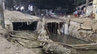 Hyderabad: Goshamahal Nala Collapses Again, Workers Narrowly Escape Disaster: Video