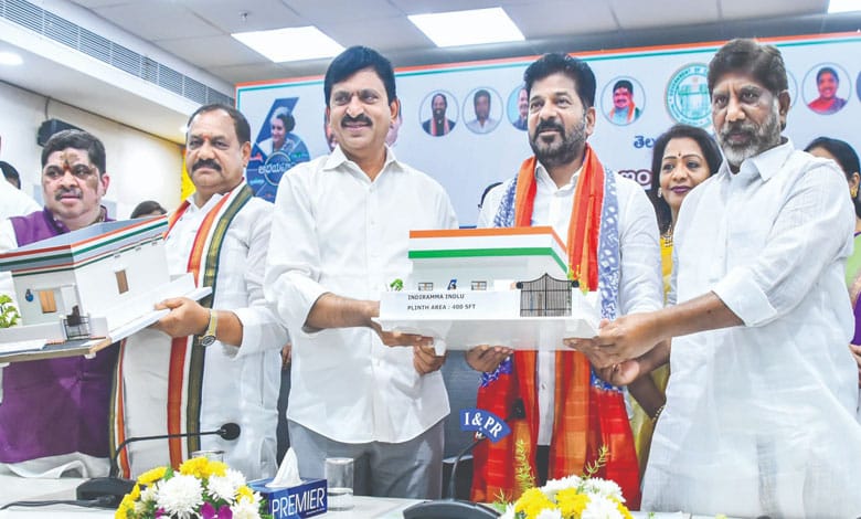 elangana CM Revanth Reddy laid the Foundation Stone for Construction of New Indiramma Housing & Medical College