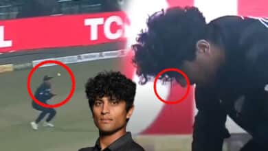 Pak vs NZ: Rachin Ravindra's Forehead Injury Sparks Outrage Over Gaddafi Stadium's Poor Lighting: Video