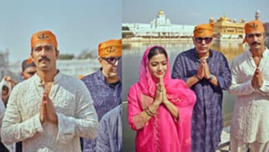 Vicky Kaushal and Rashmika Mandanna Seek Blessings at the Golden Temple During "Chhaava" Promotions